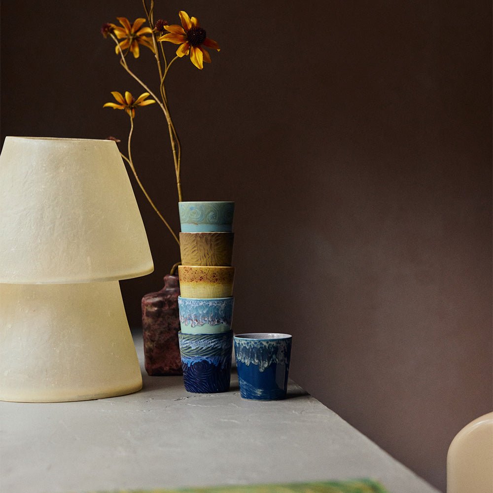 70s Ceramics: Tazas de Café Van Gogh Girasoles (set de 2)