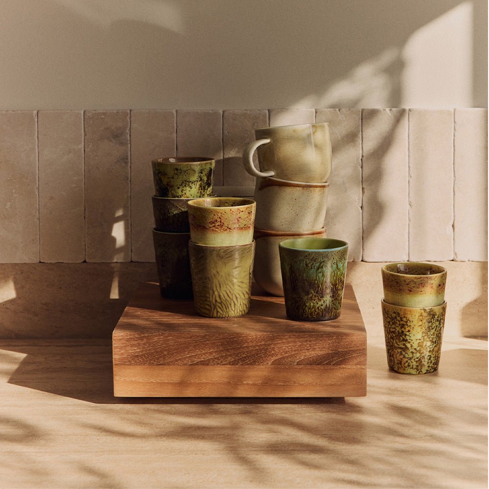 70s Ceramics: Tazas de Café Van Gogh Girasoles (set de 2)