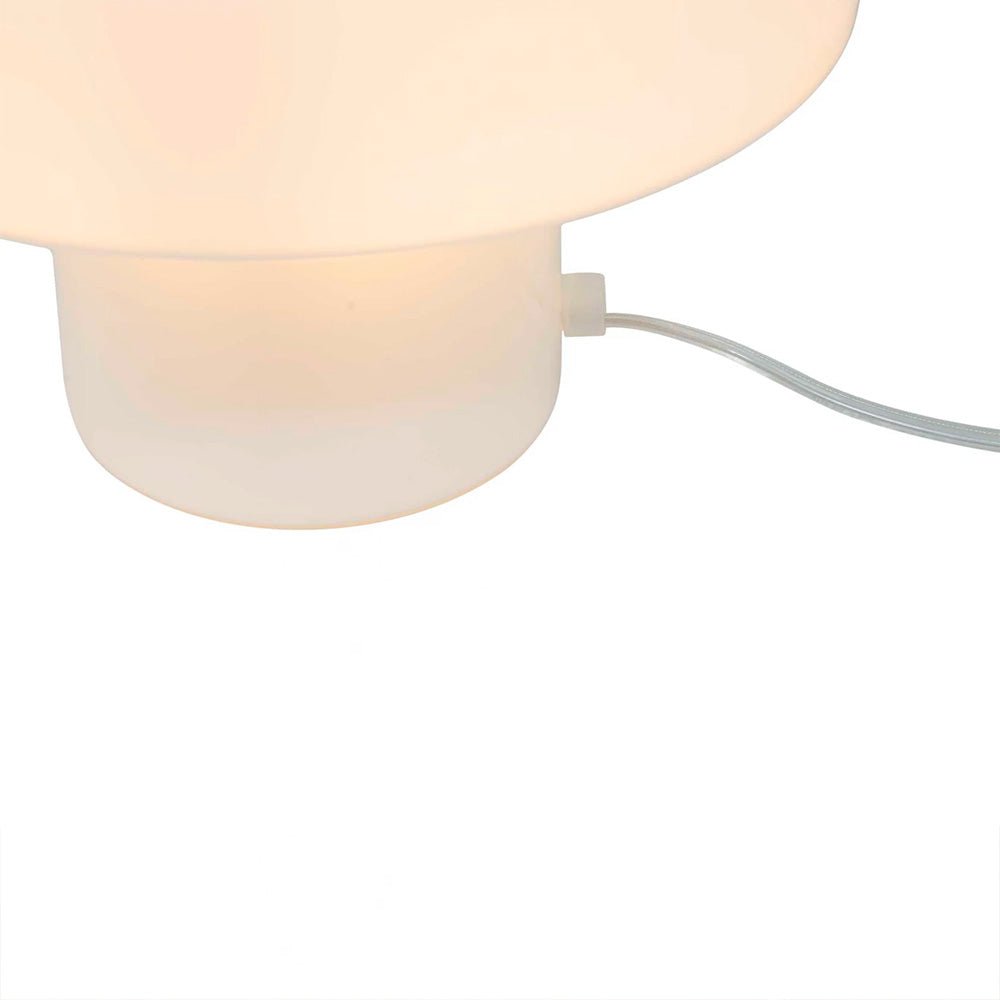 Foza Table Lamp with Colored Glass and Retro Style - White