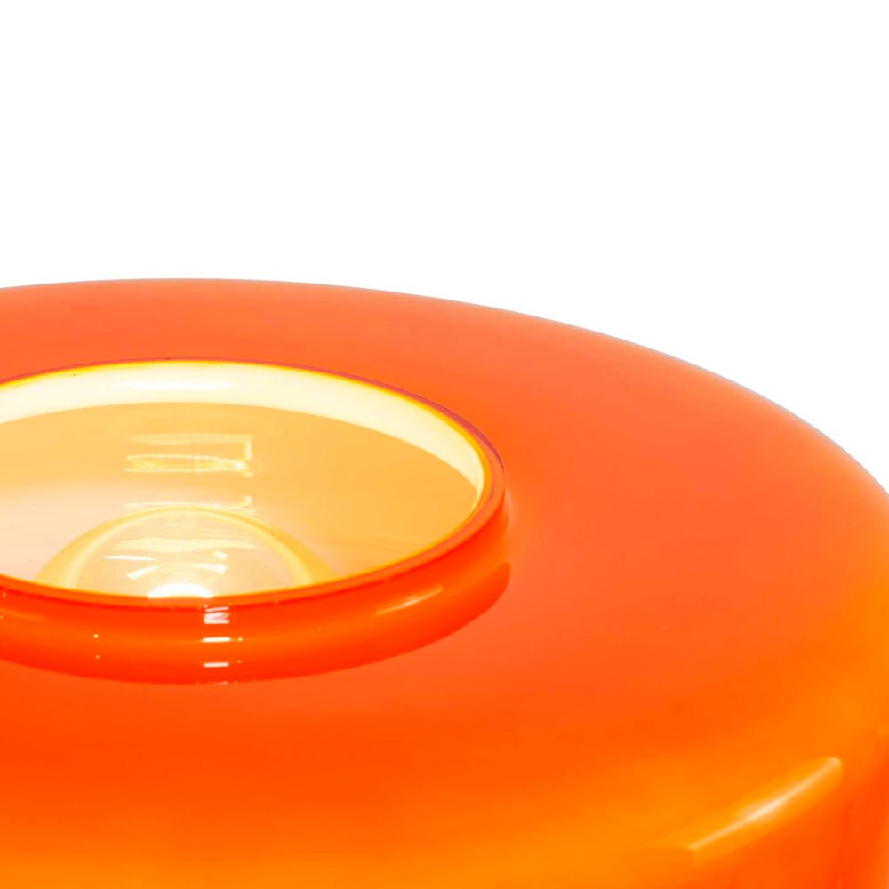 Lampe de table Maxi Foza en verre coloré et style rétro - Orange