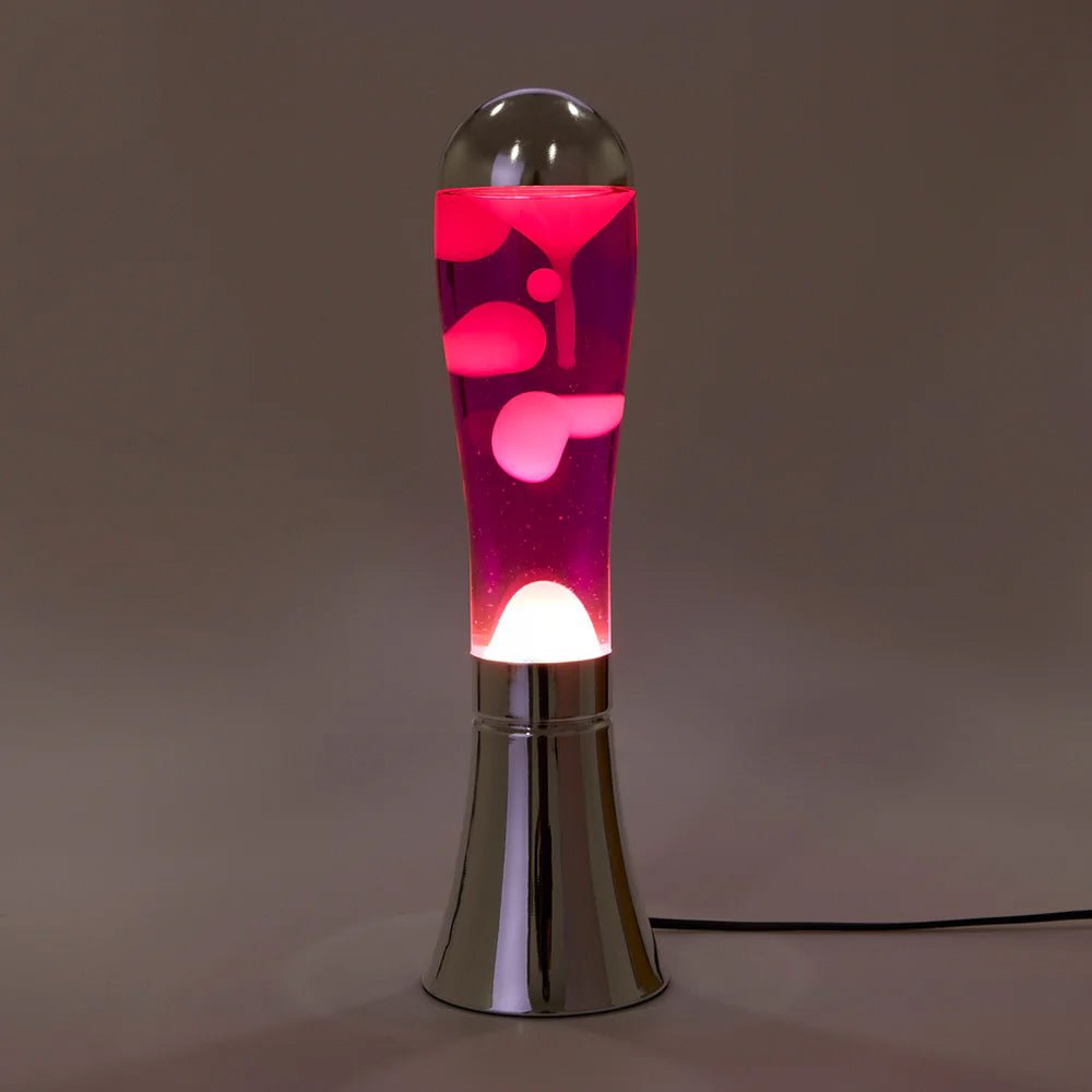 Lámpara de lava Magma Plateado Rosa