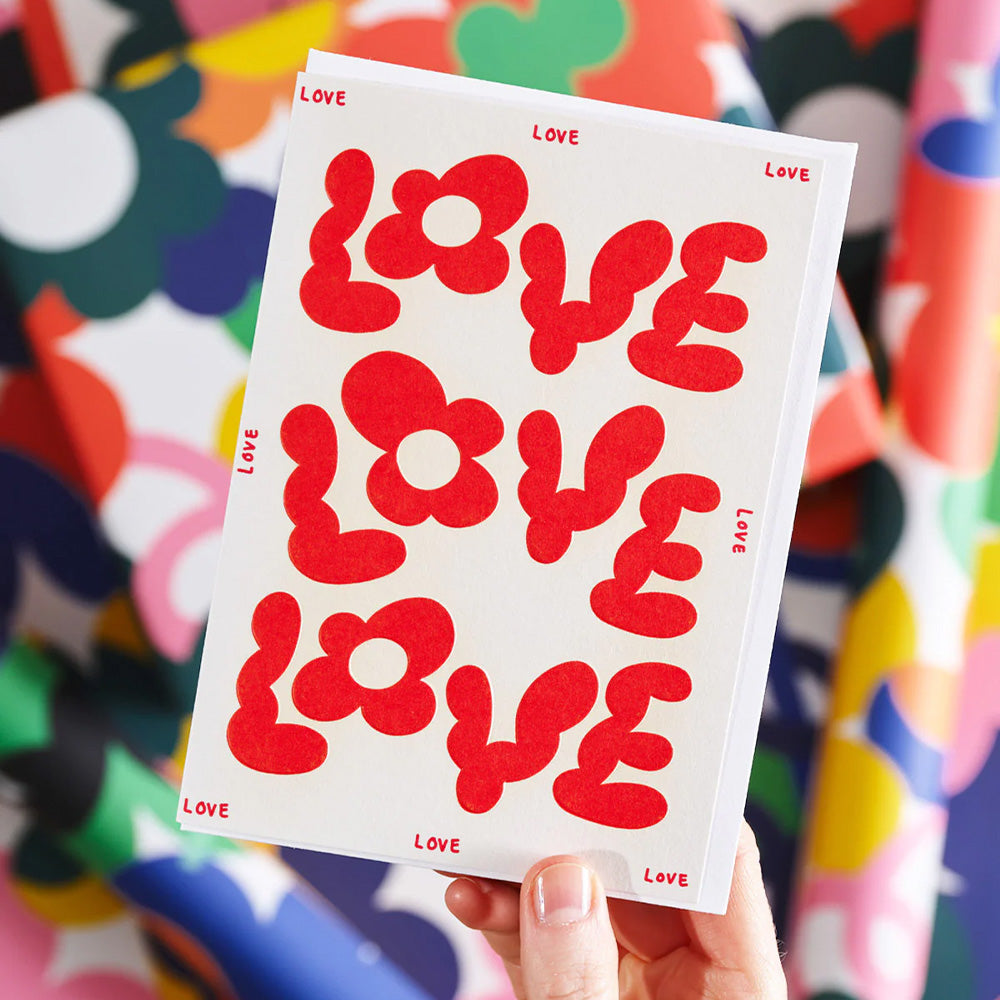 Tarjeta de Felicitaciones Love Love Love