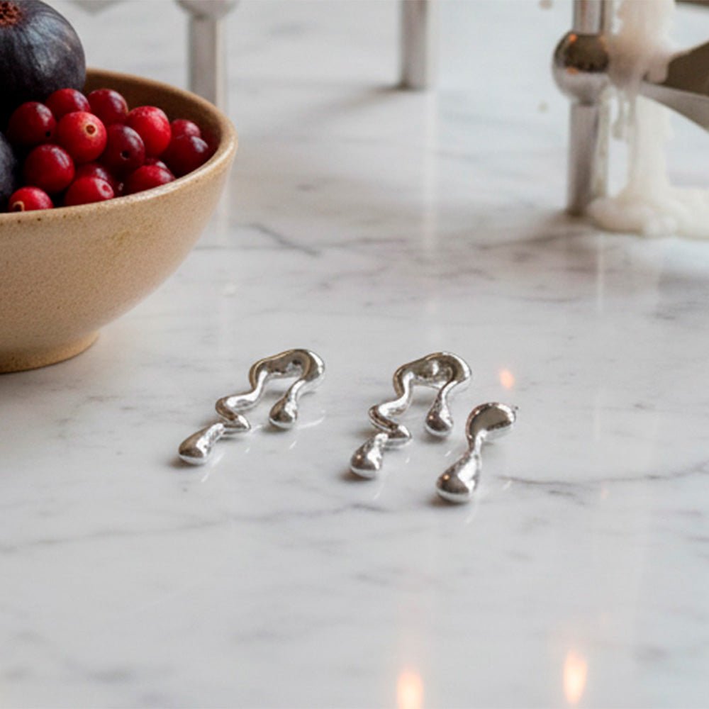 Pendientes Melt Plata