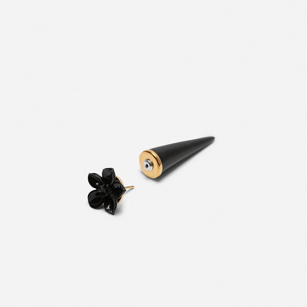 Boucle d'oreille Mini Pétunia Spike Noir