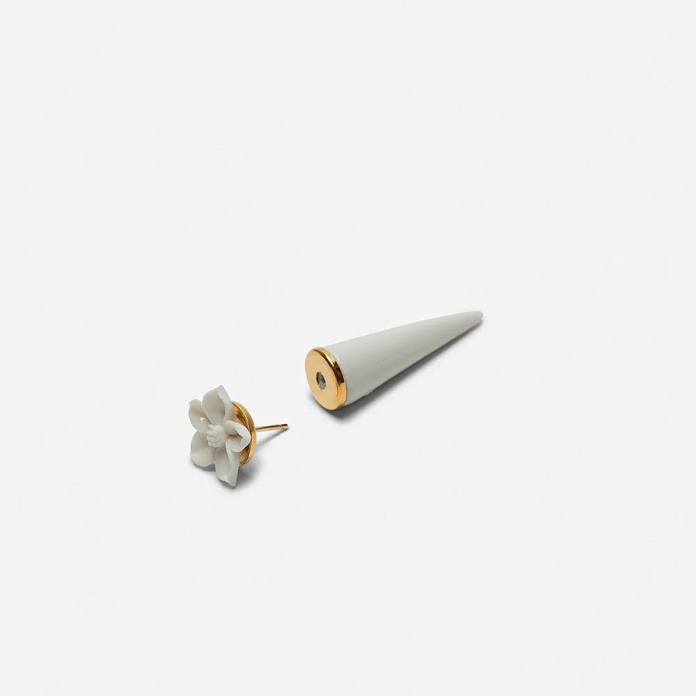 Boucle d'oreille Mini Pétunia Piquant Blanc