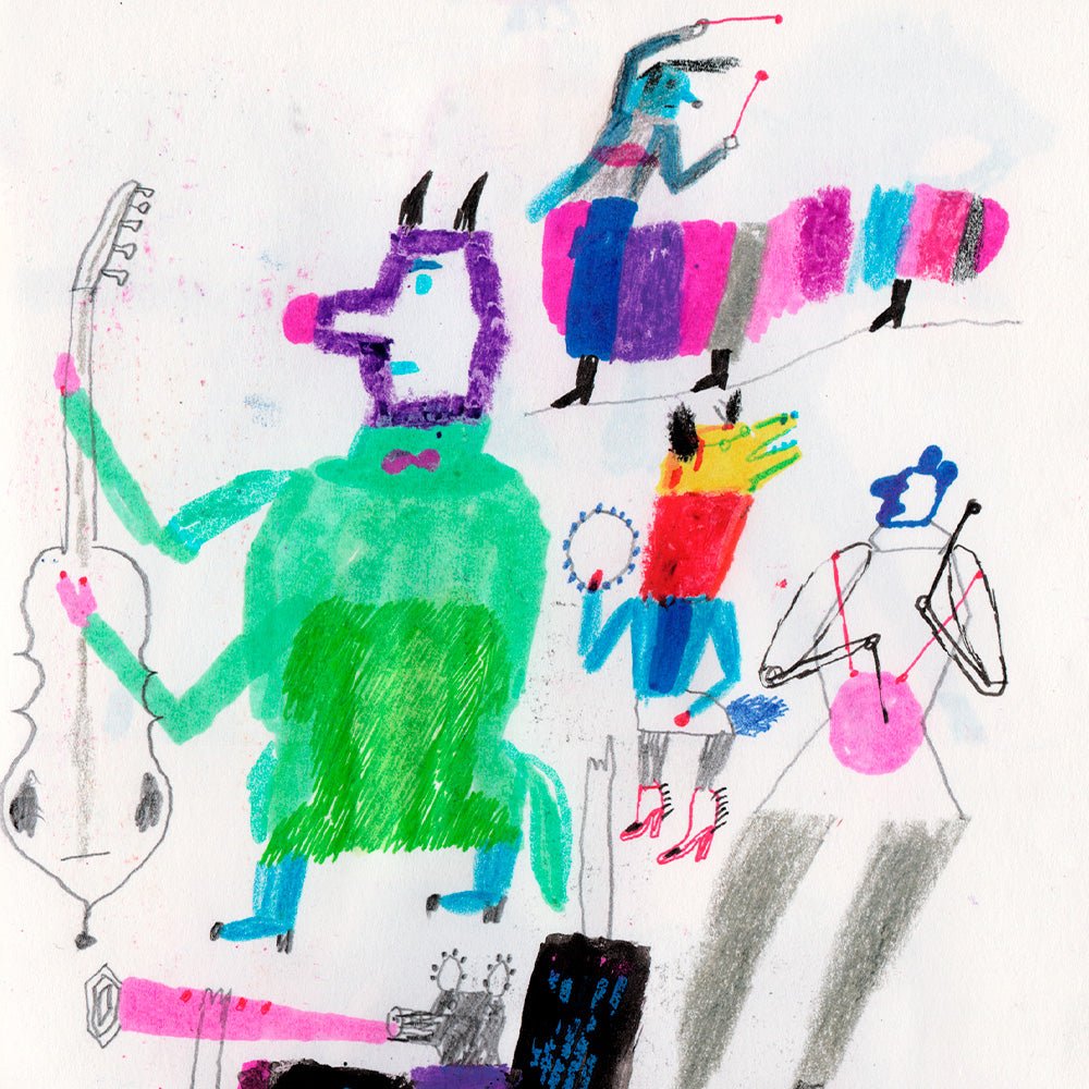 Músicos de Colores Impresión Giclée