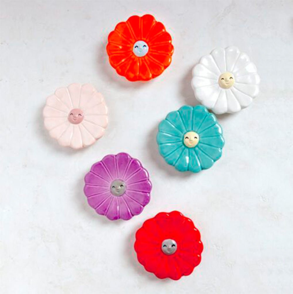 Flor Grande Margarito con Pétalos Rosas