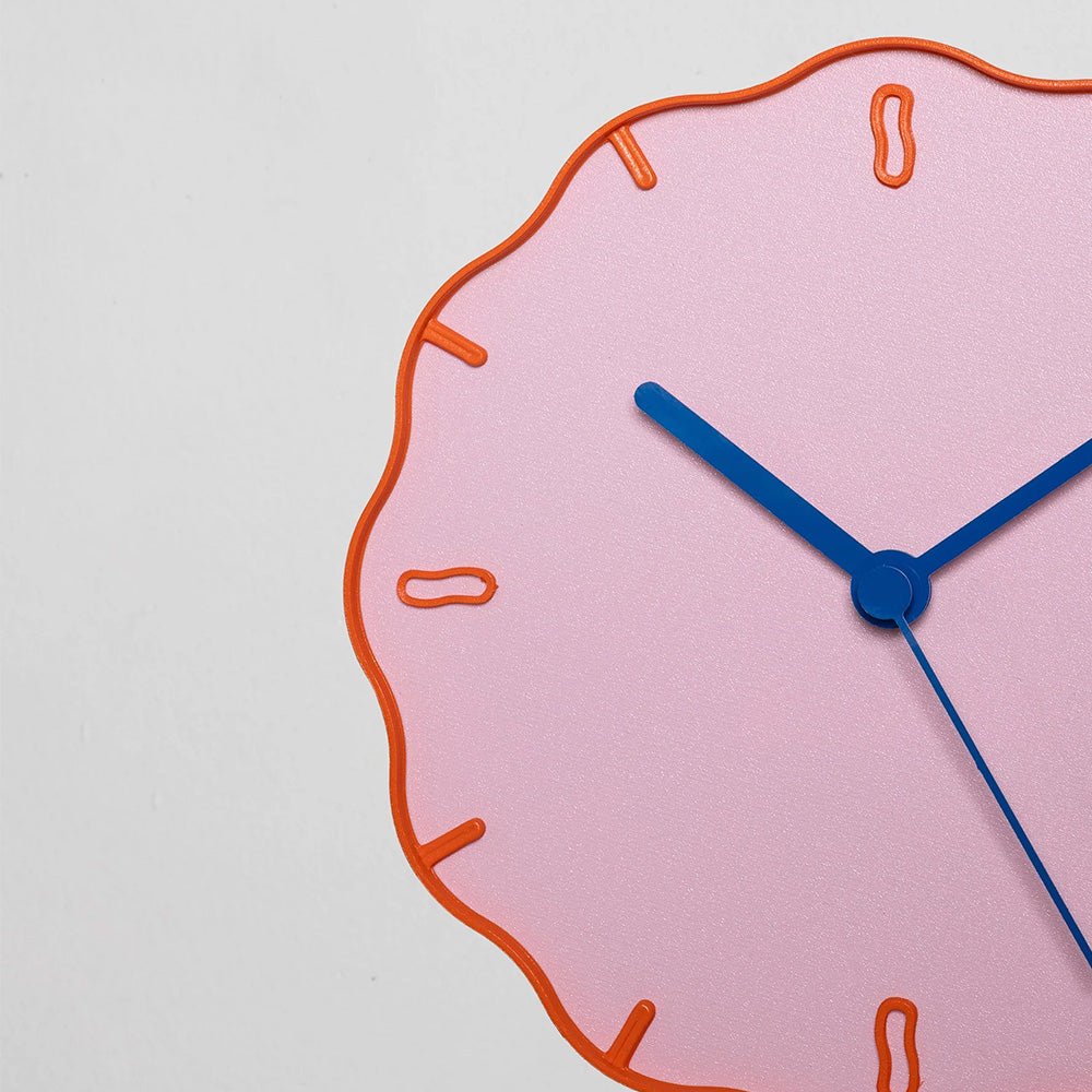 Horloge murale Margherita rose/orange/bleu
