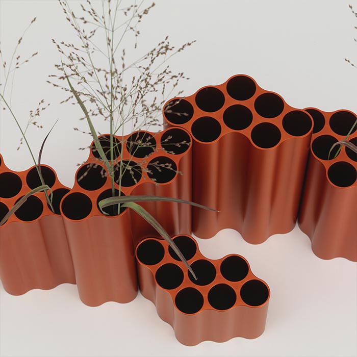 Vase Nuage L Orange