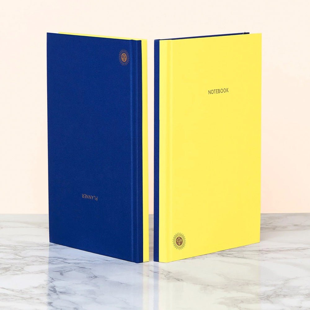 Cuaderno Planificador Doble Cara Amarillo/Azul