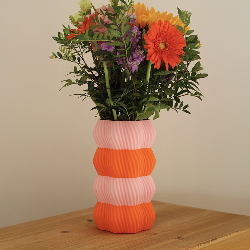 Vase ONDRA Bicolor - Pink Orange