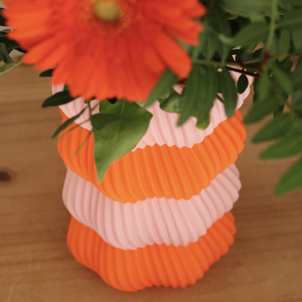 Vase ONDRA Bicolor - Pink Orange