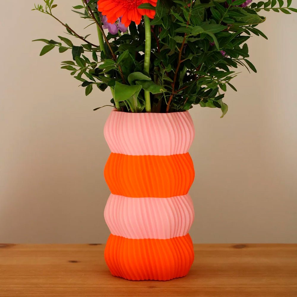 Vase ONDRA Bicolor - Pink Orange
