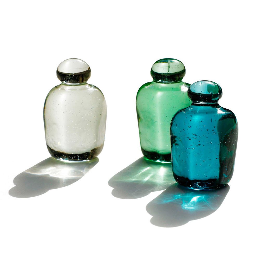 Presse-papiers en verre recyclé vert bouteille