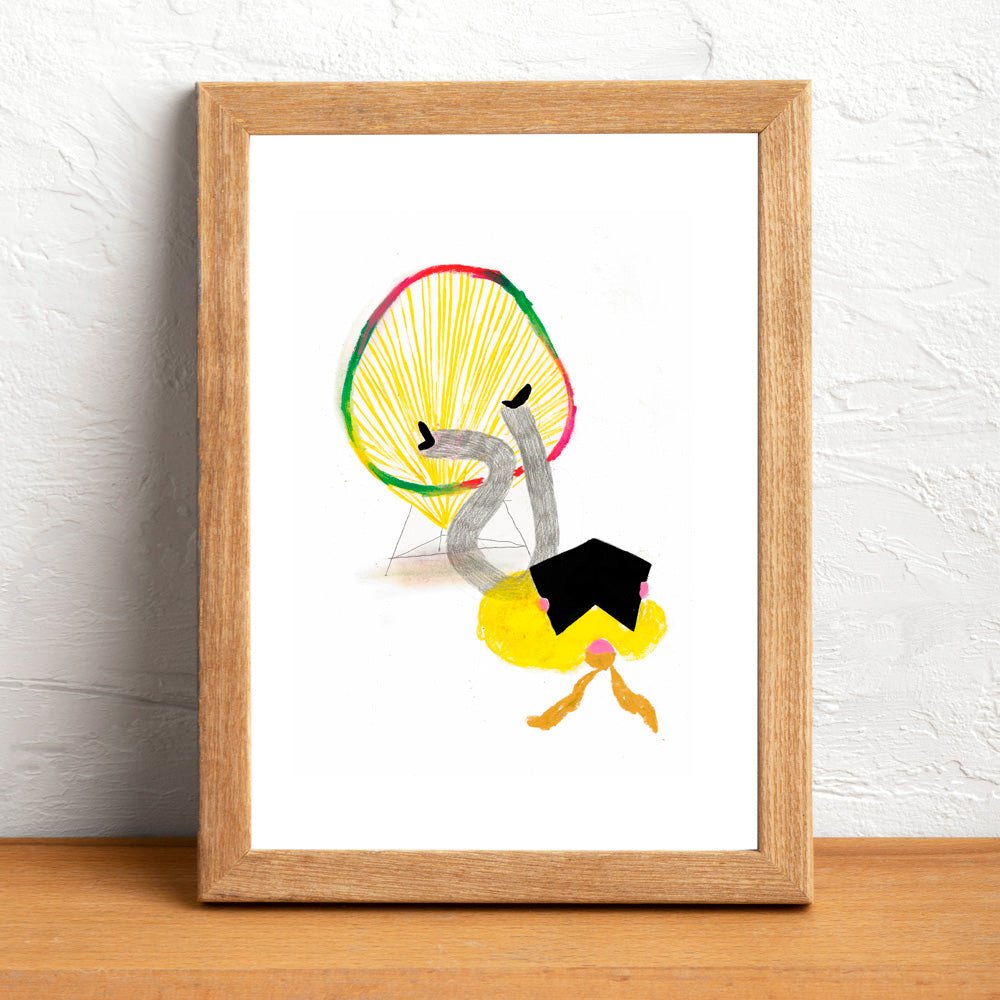 Personaje Leyendo por los Suelos 01 Impresión Giclée
