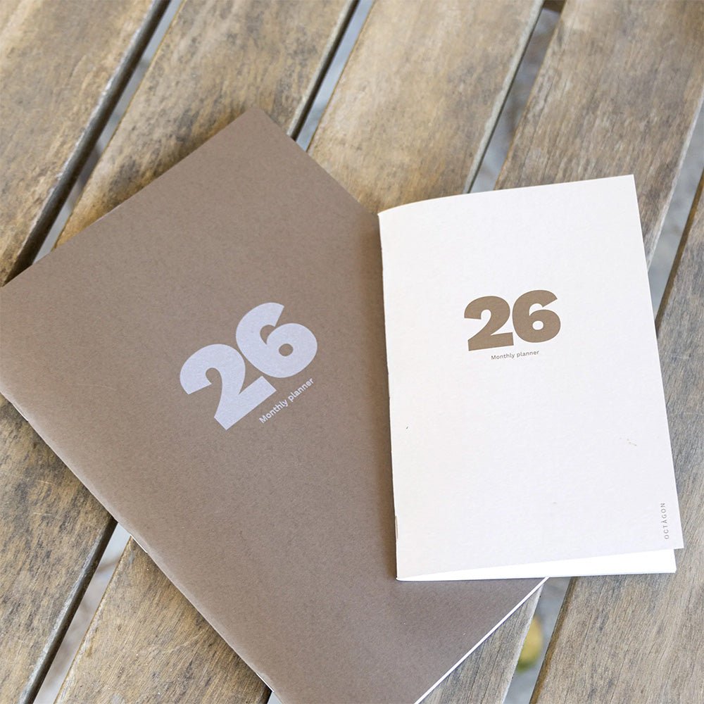 2026 Big Monthly Planner Plus Cappuccino A4