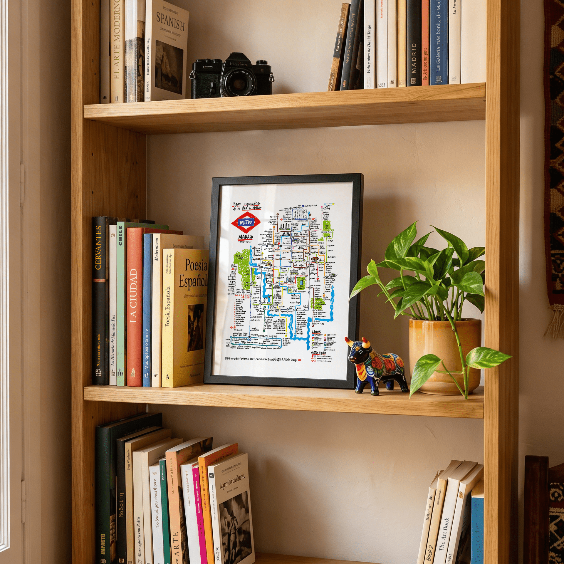 Carte du métro de Madrid Giclée Print