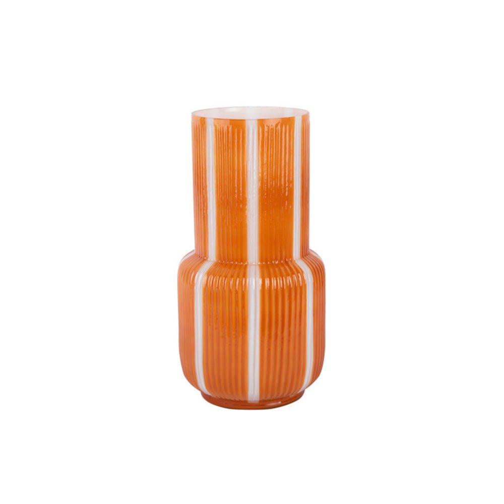 Jarrón Rayado Retro High Amarillo Mango