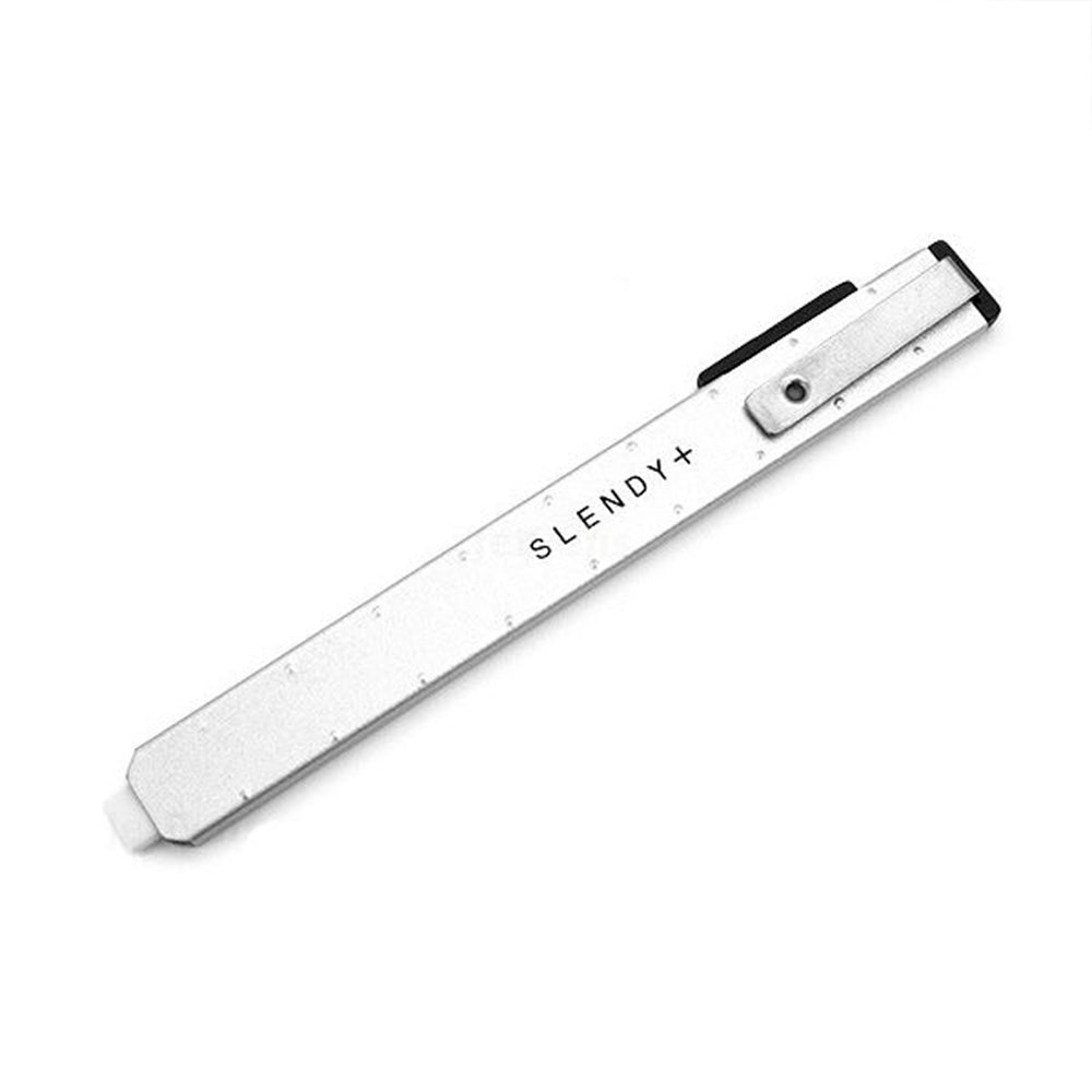 Support métallique rétractable Slendy+ avec gomme argentée