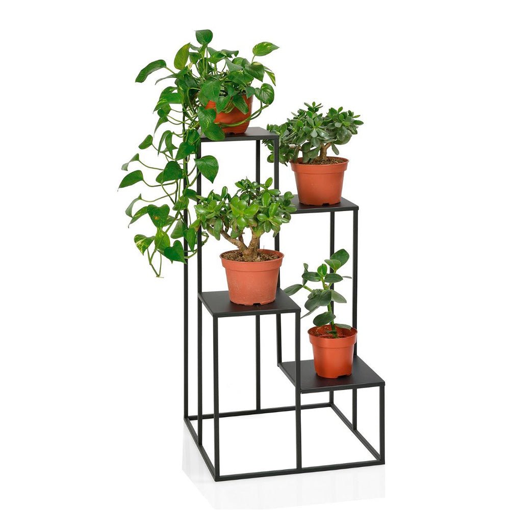 Soporte Plantas Metal Negro