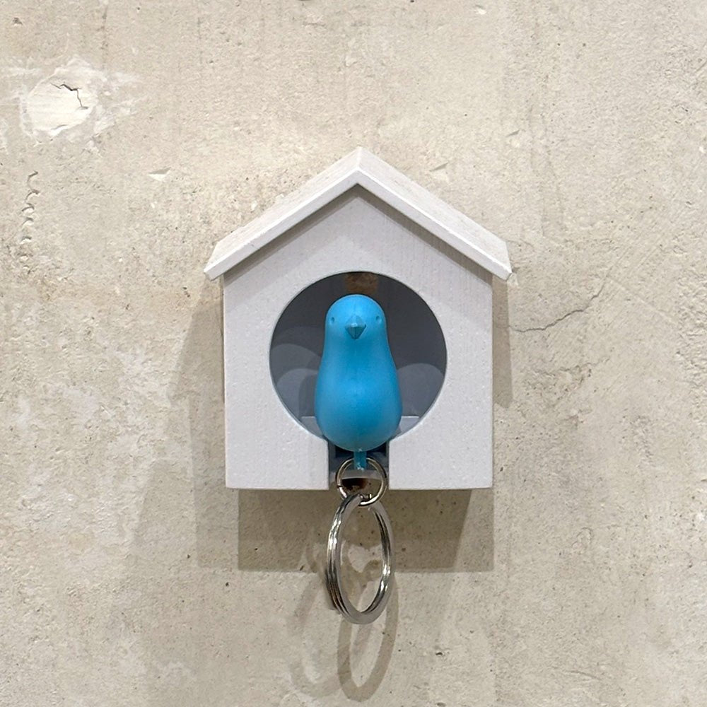Sparrow Keyring White Blue