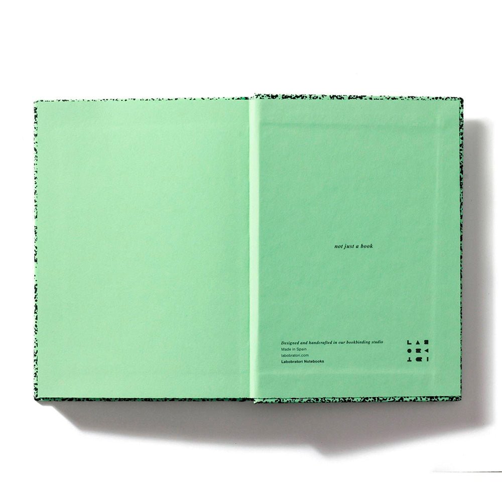 Spray Splash Pale Green Hardcover Notebook