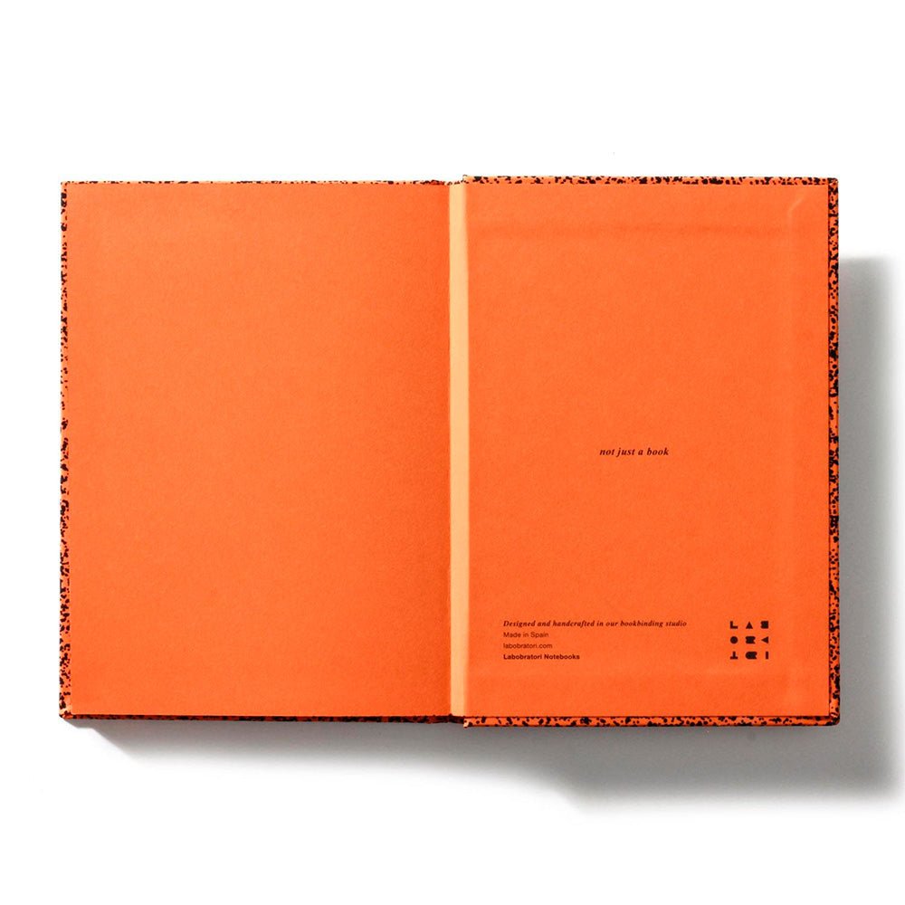 Spray Splash Orange Hardcover Notebook