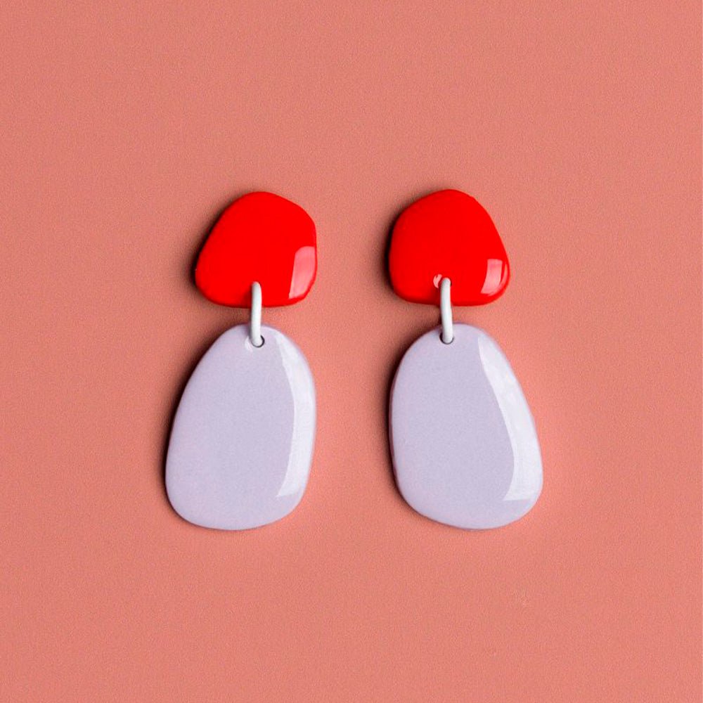 Pendientes Shapes Red / Blue