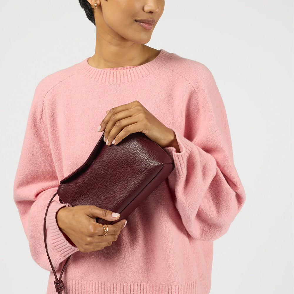 Sienna Mini Bag Soft Grain Leather Dark Cherry