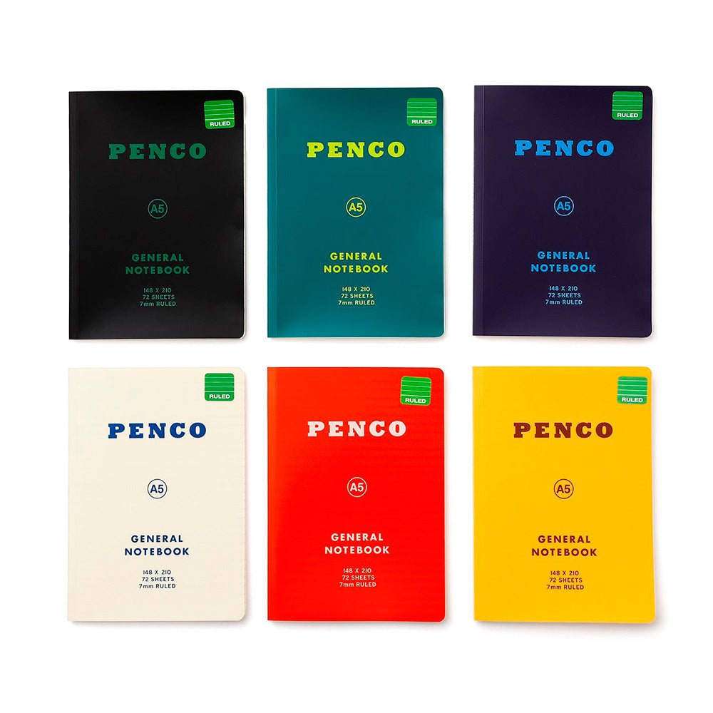 Soft PP Notebook A5 Ruled Navy