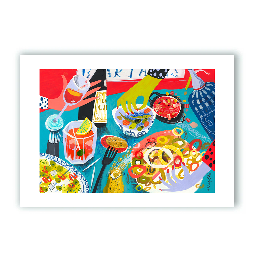 De tapas y raciones Giclée Print