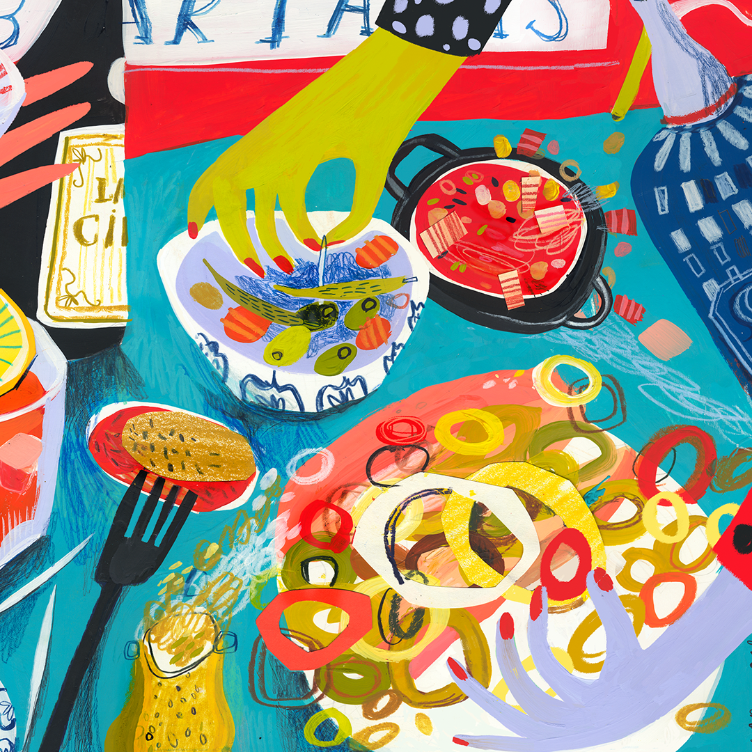 De tapas y raciones Giclée Print