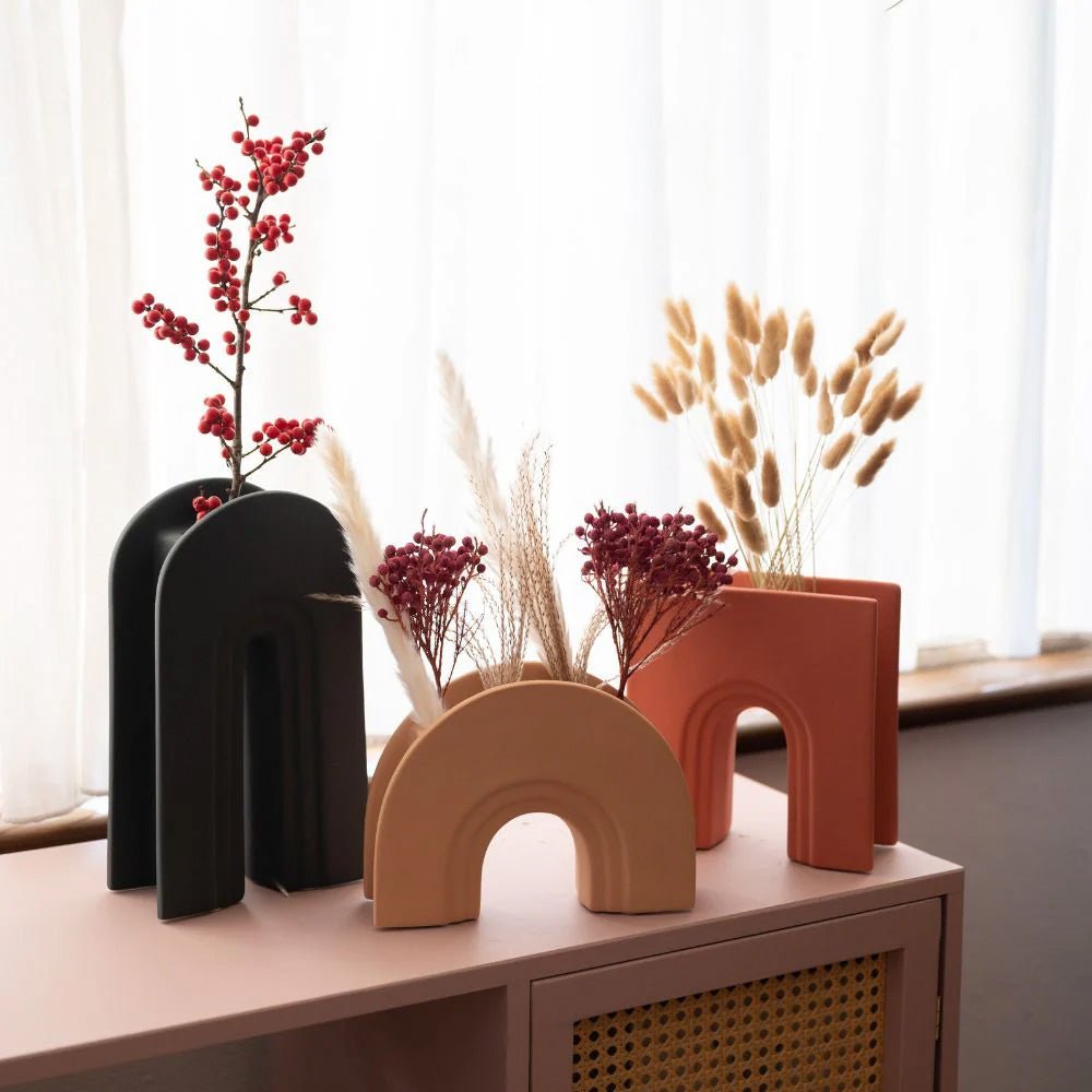 Vases nordiques faits main Dodeca Beige