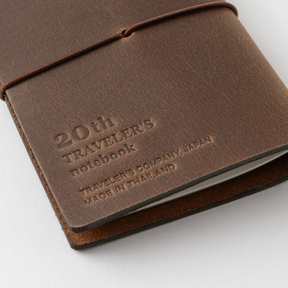 Carnet de voyage format carte, coffret 20e anniversaire, marron