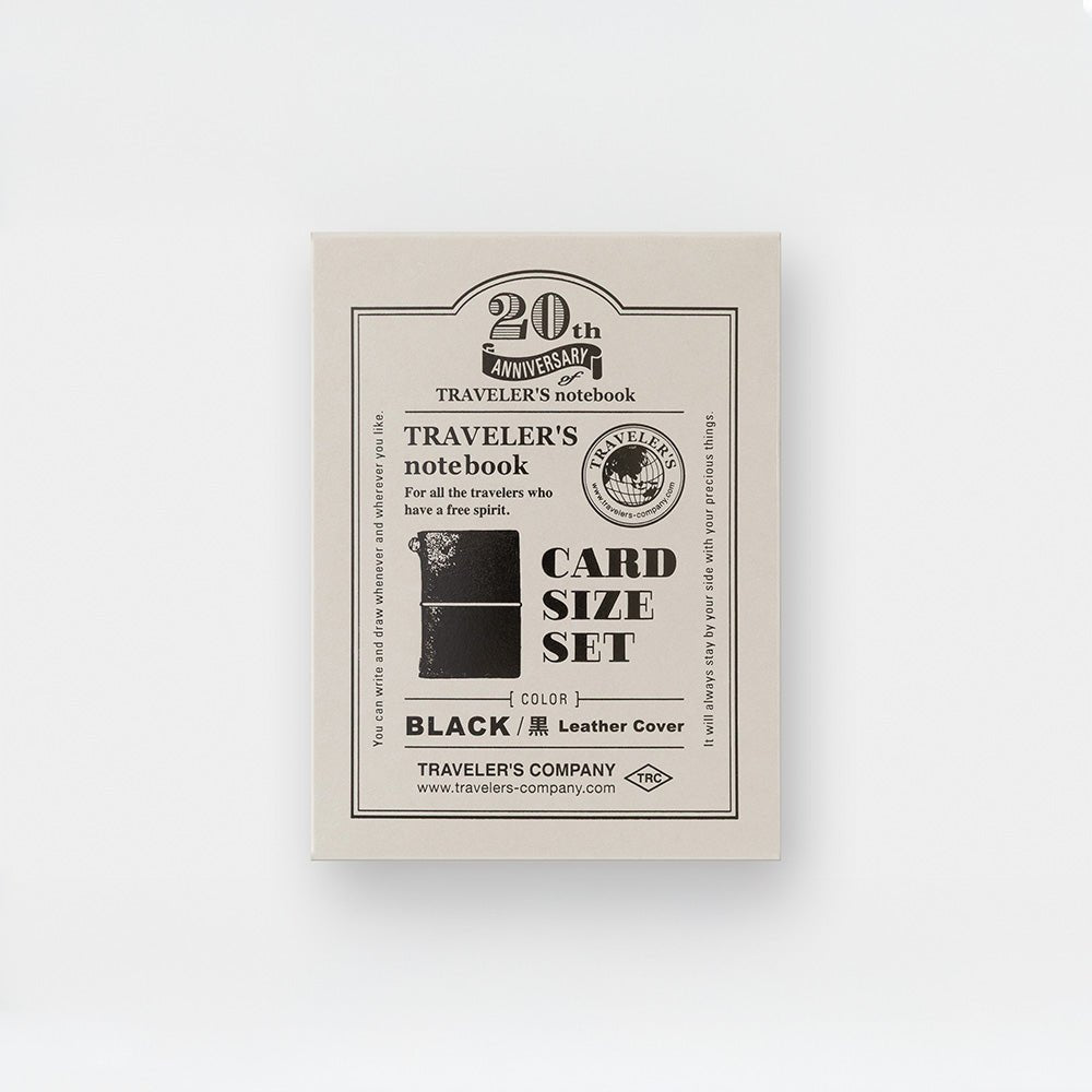 Carnet de voyage format carte, coffret 20e anniversaire noir