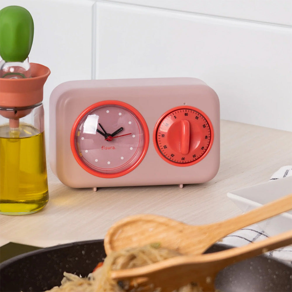 Minuteur de cuisine rétro - Rose
