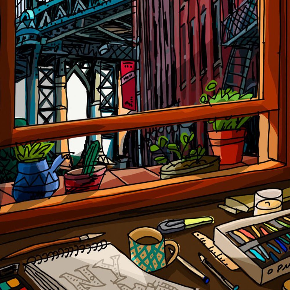 Ventana de Nueva York Impresión Fine Art