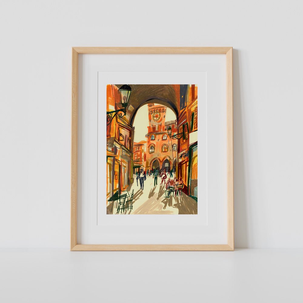 Warm autumn afternoon in Bologna Impresión giclée