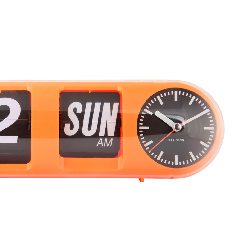 Reloj de Pared Tube Flip Naranja