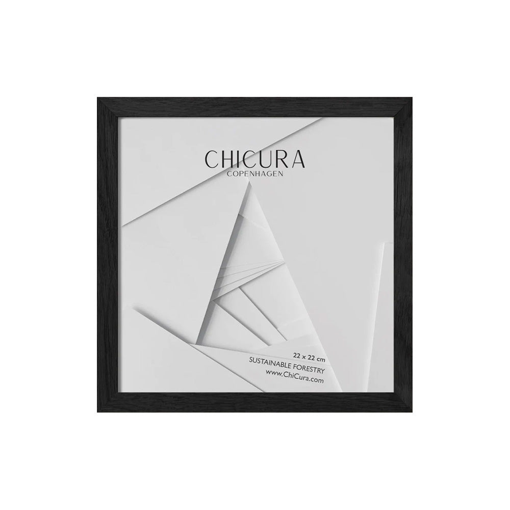 Wooden Frame 22x22 Glass Black
