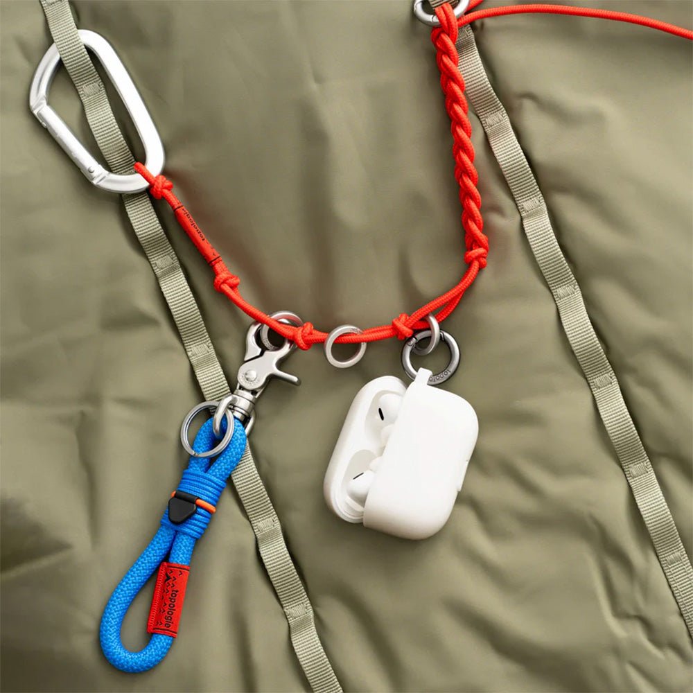 Porte-clés tressé rouge