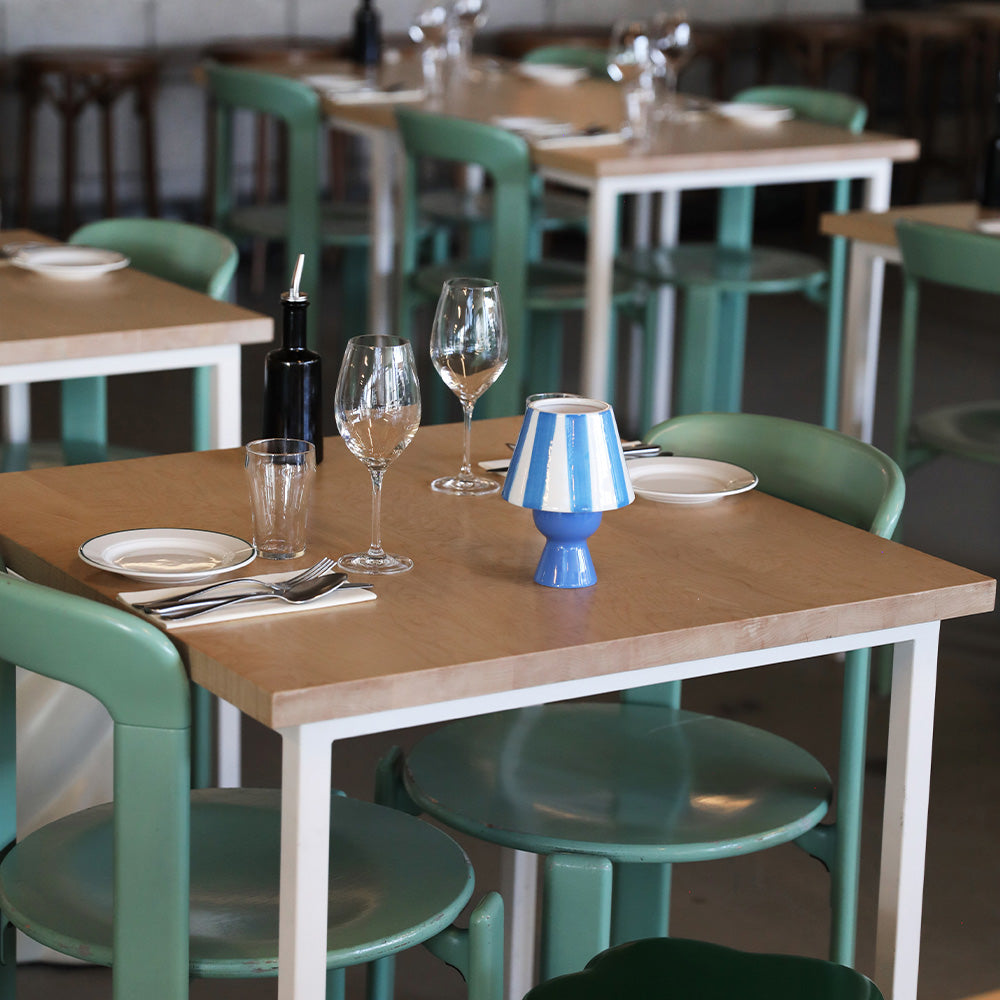 Bougeoir Cantine bleu