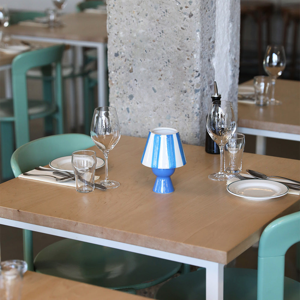 Bougeoir Cantine bleu