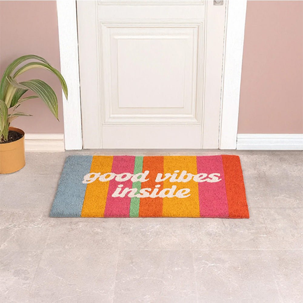 Good Vibes Inside Doormat