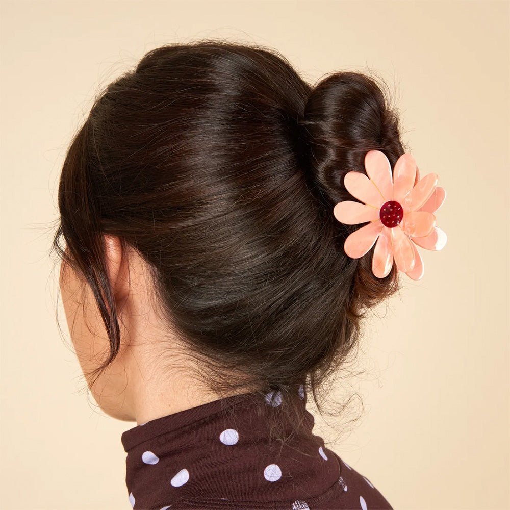 Hair Clip Pink Flower