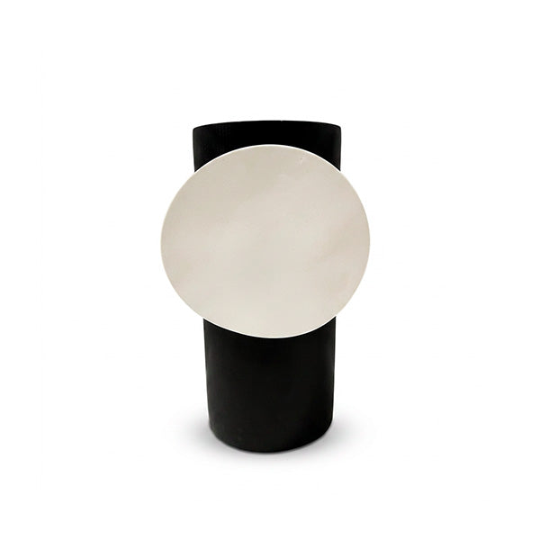 Vase noir cercle blanc