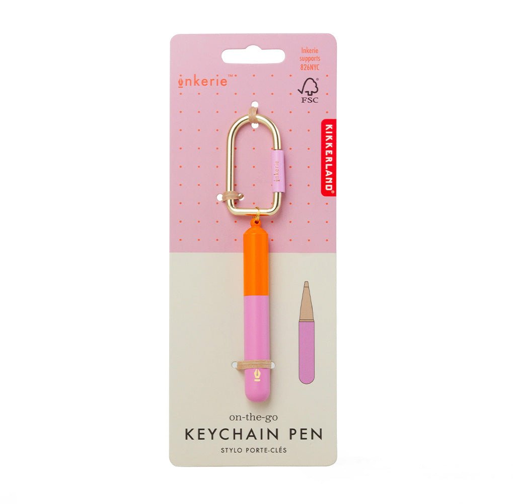 Keychain Pen Orange / Pink
