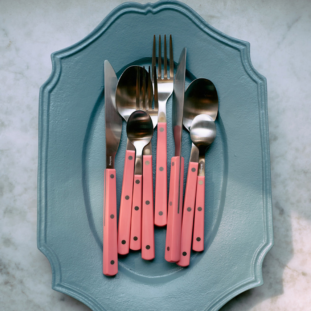 70s Cutlery: Raspberry (set of 16)