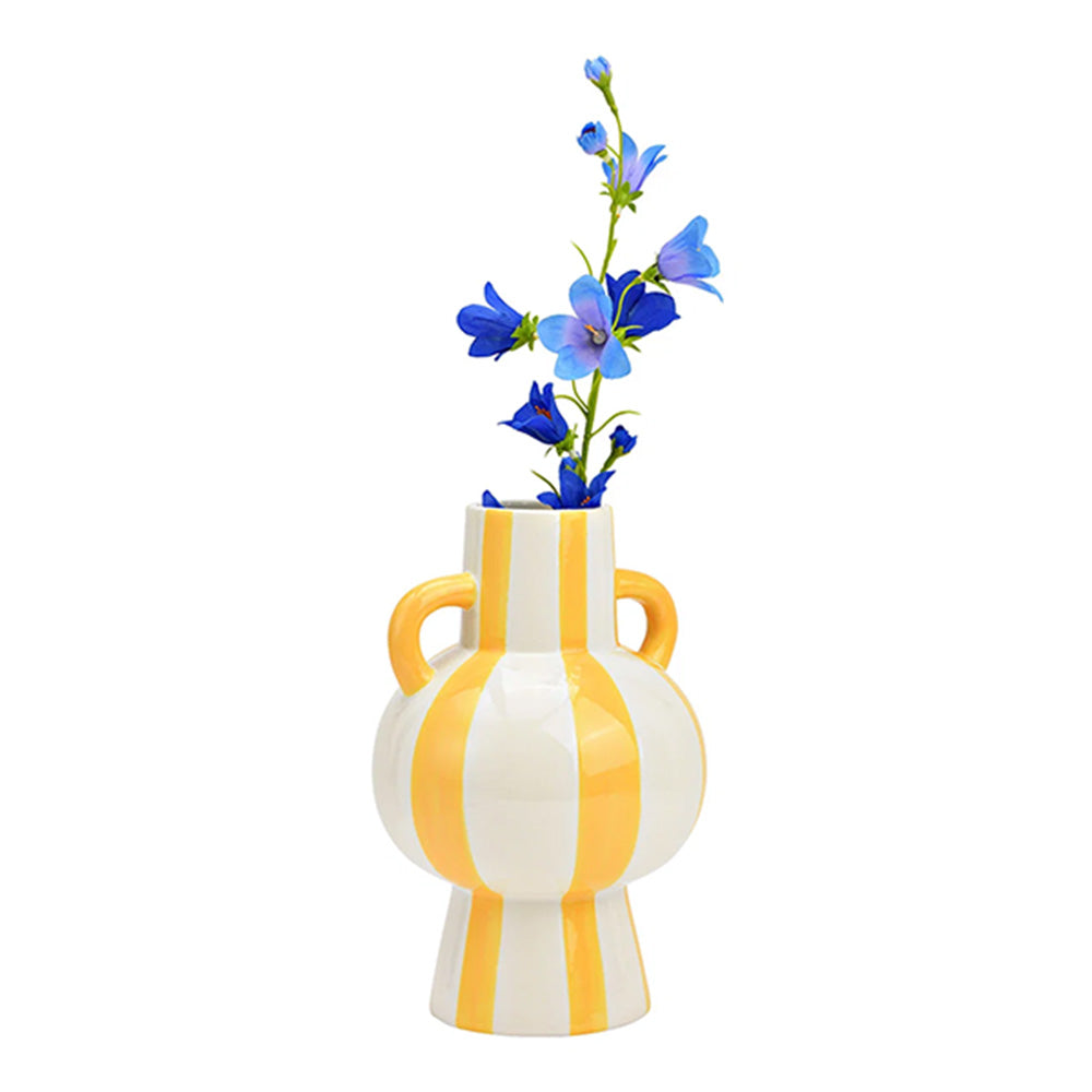 Vase Strips Yellow White