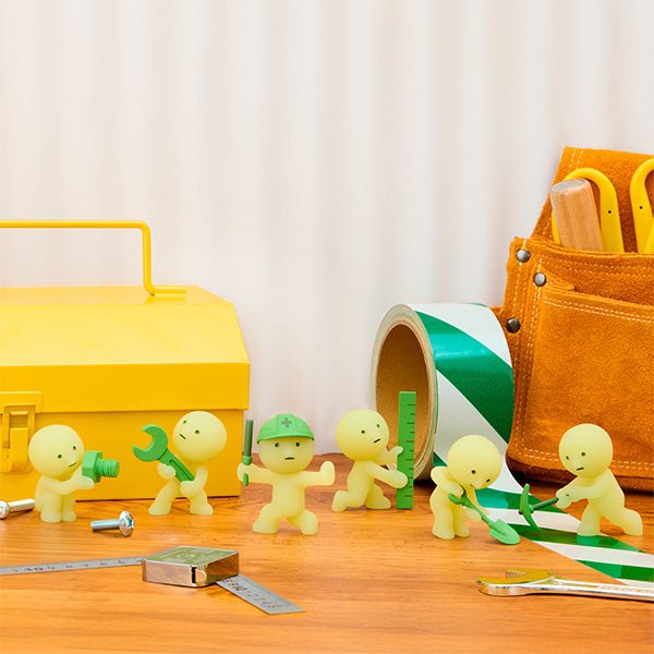 Serie Construction Smiski Brilla en la Oscuridad